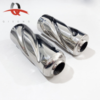 Pipa Knalpot Spiral Universal Performa Tinggi Resonator Ujung Knalpot Ganda