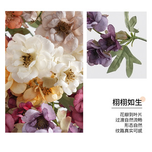 Bouquet de fleurs artificielles de camélia Plain Realm pour la décoration intérieure et extérieure, événements et mariages - Product Image 3