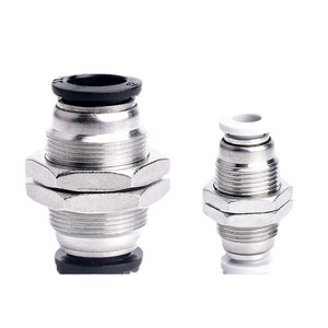 Conector Neumático de Conexión Rápida para Manguera de Aire PM4/6/8/10/12/16, Recto con Deflector para un Uso Conveniente - Product Image 1