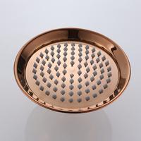 Ensemble de douche pluie pour salle de bain, mitigeur de douche plaqué or rose, robinet de luxe, laiton bronze contemporain, céramique polie