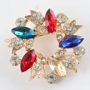 Custom ized Most Ordered Diamond Vintage Brosche Modeschmuck Blumen brosche und Broschen für Weihnachten