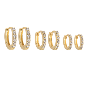 Aros de moda OEM/OEM, impermeables, de acero inoxidable, chapados en oro, hipoalergénicos, proveedor de joyería de moda, juego de aretes para mujer - Product Image 1