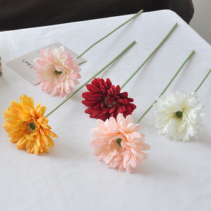 Flores Artificiales de Gerbera, Tallo Individual, Poliéster y Seda, Decoración para el Hogar, Accesorios para Fotografía de Bodas, Blanco, Rosa, Amarillo, Rojo - Product Image 3