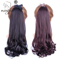 Couleur 30 Meng Yun cheveux 20 "couleur pure en option boucles de poire synthétique queue de cheval morceaux de cheveux longs cheveux bouclés extension de queue de cheval
