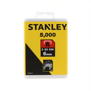 Grapas Tipo A Stanley de 6 mm con Recubrimiento de Zinc, Paquete de 5000 Unidades - Product Image 2