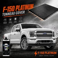 Couverture de benne électrique intelligente pour F-150 Platinum, télécommande, volet roulant rétractable en aluminium, anti-pincement, compatible Android et iOS