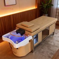 Fauteuil de massage et de lavage de cheveux moderne et populaire 2026 pour salon de coiffure, avec cuvette et coussin de tête confortable