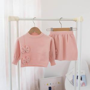 Sunny Baby Thick Warm Winter Outfits Toddler Girl Cardigan and Skirt Baby Kids Clothing Sets - Product Image 3