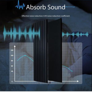 Huanyu đen sơn rắn gỗ tấm âm thanh | giảm tiếng ồn 90% | thiết kế tường hiện đại | 1 năm bảo hành | văn phòng tại nhà - Product Image 3