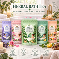 Kantong Teh Herbal OEM untuk Mandi, Sachet Herbal Bunga Alami untuk Perawatan Spa dan Mandi di Rumah
