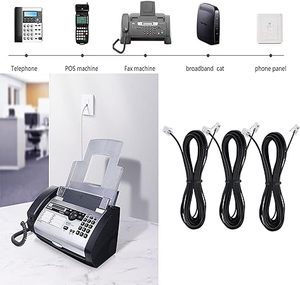 6P4C điện thoại màu đen điện thoại mở rộng dây cáp dòng dây <span class=keywords><strong>RJ11</strong></span> 6P4C Modular cắm - Product Image 5