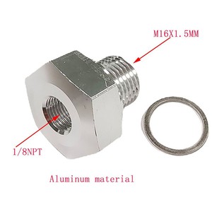 อะแดปเตอร์เกจวัดแรงดันน้ำมันอะลูมิเนียม M16x1.5 ถึง 1/8 Npt สำหรับซ่อมเครื่องยนต์ - Product Image 2
