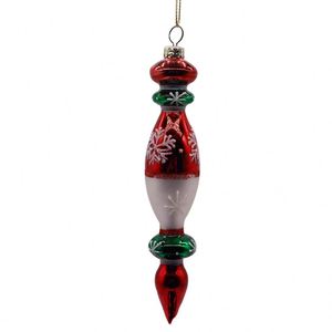 Nouveau style, pendentif en verre coloré fait main en Chine, 3*3*13,5 cm, décoration intérieure, artisanat en verre pour arbre - Product Image 3