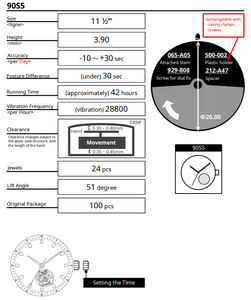 Original Miyota 90S5 Ultra-thin Premium Mechanical <b>Automatic</b> Movement <b>Wristwatch</b> accessories Customized Watch Manufacturers - Product Image 5