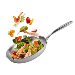 Tri-Ply Stainless Steel Fry <b>Pan</b> <b>Induction</b> Compatible,Frying <b>Pan</b>, Skillet, Cookware - Product Image 1