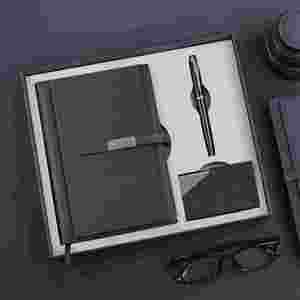 Custom A5 <b>Notebook</b> Gift Set PU Leather Journal <b>Notebook</b> Diary Office <b>Notebook</b> with Pen Card Holder 3 in 1 Business Gift Set - Product Image 2