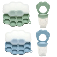 Lot de 2 moules à sucettes en silicone de qualité alimentaire, écologiques, sans PVC/phathalates/BPA, pour bébés, pour lait maternel et fruits, pour nourrissons