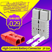 Connecteur rapide DC 2 voies 600V 50A pour batterie, robuste, avec bornes, pour chariot élévateur, véhicule électrique, solaire SB50 – Vente directe usine