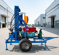 Foreuse portable pour puits d'eau de 300 mm de diamètre et 150 m de profondeur avec démarreur électrique pour l'abreuvement du bétail