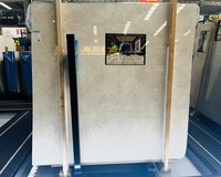 Carreaux personnalisés de dalles de marbre beige magnolia naturel poli pour décoration murale intérieure