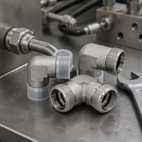 Raccord croisé 4 voies pour ligne de fluide hydraulique, raccord de tube hydraulique K06SCFX DIN 2353, connecteur en acier inoxydable