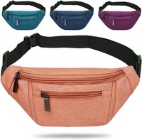 Sac de taille pour la course à pied en plein air OEM, polyester, imperméable, portable, durable, avec fermeture à glissière, personnalisable, sac de sport quotidien à bandoulière