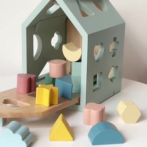 Madre bambini giocattoli gioco blocco di legno Jouets Pour Enfants educazione precoce giocattoli con forme geometriche per i bambini piccoli - Product Image 2