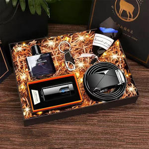 Ensemble de luxe en vente chaude, cadeau de la Saint-Valentin pour <span class=keywords><strong>homme</strong></span>, thermos avec affichage de la température + <span class=keywords><strong>parfum</strong></span> + rasoir + portefeuille + ceinture + rose/ - Product Image 4