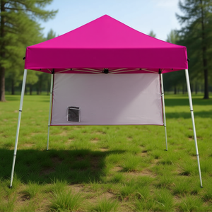 เต็นท์กันสาดพับได้สีชมพู ขนาด 6x6 ฟุต สำหรับตั้งแคมป์และใช้ในลานบ้าน - Product Image 2