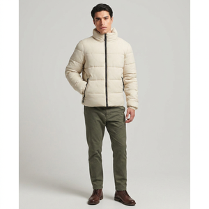 Vestes matelassées pour hommes de haute qualité personnalisées, nouveau design, style tendance, couleur unie, manteau chaud en duvet, veste d'hiver matelassée pour hommes - Product Image 1