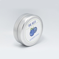 Mini boîte de conserve ronde imprimée personnalisée étui métallique vide résistant aux enfants pour pilules jouets sexuels médecine type plastique PP
