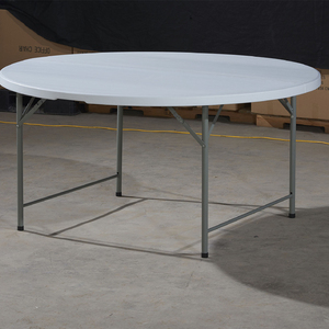Mesas Redondas Plegables de Plástico Blanco de 60 Pulgadas y <span class=keywords><strong>8</strong></span> Plazas para Eventos y Fiestas, Venta al por Mayor - Product Image 4