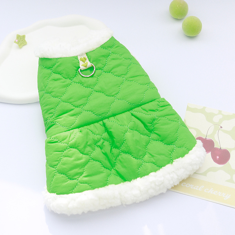 Lambswool cotton skirt - green