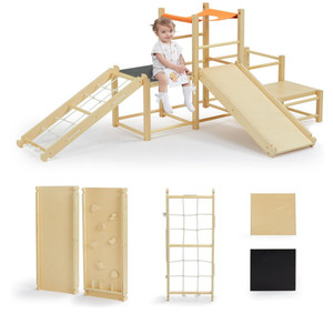 Thiết kế mới hiện đại trong nhà bền 7-in-1 bằng gỗ Montessori piklers hình dạng hình học Toddler leo đồ chơi cho trẻ em - Product Image 5