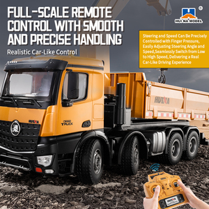 Huina Nuevo 1538 Camión Volquete de Ingeniería RC 3 en 1 a Escala 1/<span class=keywords><strong>14</strong></span> con 26 Canales, Modelo de Aleación con Brazo Giratorio y Pinza <span class=keywords><strong>para</strong></span> Madera, Regalo <span class=keywords><strong>para</strong></span> Niños y Adultos, Cable USB - Product Image 3
