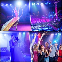 Mini projecteur rechargeable 4X18W RGBWAUV Batterie sans fil APP DMX WiFi Contrôle LED Par lumière de scène pour mariage Disco Party Event