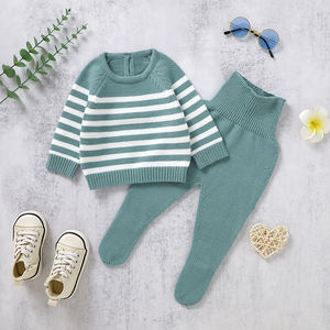Ensemble de vêtements chauds pour bébé nouveau-né Mimixiong, pull en jersey tricoté OEKO-TEX, pantalon de survêtement, ensemble de 2 pièces, cadeau - Product Image 3