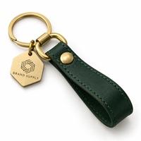 Porte-clés en cuir personnalisé avec logo, étiquette métallique, cadeau promotionnel en gros, fournisseur OEM, fabricant de porte-clés