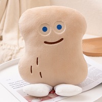 Coussin en peluche super doux et mignon style Ins, en forme de pain, baguette, cacahuète, pain au levain, créatif, avec rembourrage en coton PP, ornement de décoration intérieure