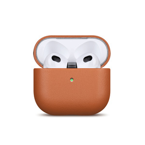 Para <span class=keywords><strong>AirPods</strong></span> Pro 3 Auriculares a prueba de golpes Funda de lujo Venta caliente Venta al por mayor Estuche protector de auriculares de cuero genuino - Product Image 1
