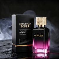 Flacon de parfum en verre haut de gamme personnalisé avec pompe à pression métallique, 50 ml, 30 ml, 100 ml, flacons de parfum carrés avec boîte d'emballage