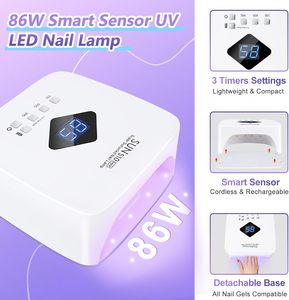 Lámpara UV Profesional para Uñas de 120W Recargable e Inalámbrica SUN S10, Lámpara LED UV para Uñas de Gel - Product Image 2