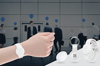 Bracelet de suivi des employés étanche IoT portable emplacement bracelet Ble balise Ibeacon avec bouton de panique