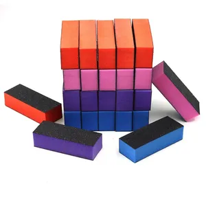 Limes à ongles en forme de <span class=keywords><strong>cube</strong></span> à 3 faces, noires, multicolores, outils de manucure pour le lustrage des ongles, le vernis gel, outil de manucure pour salon - Product Image 2