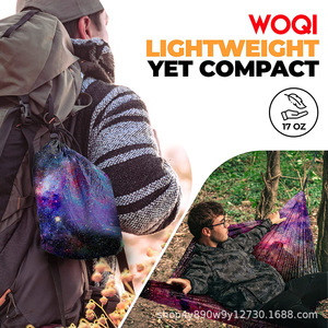 Hamac de camping portable Woqi, capacité de charge de 226 kg, tissu Oxford rectangulaire, pour la randonnée, le backpacking, les voyages, l'utilisation en plein air - Product Image 2