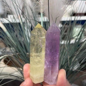 Venta al por mayor de alta calidad Torre Reiki curación mezcla Material punto piedras preciosas cristal artesanía para Decoración - Product Image 6
