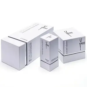 사용자 정의 100ml 스킨 케어 병 종이 포장 화장품 상자 로션 스킨 케어 세트 로즈 골드 럭셔리 향수 단단한 상자