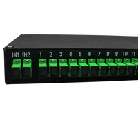ZG Tech Proveedor de Servicios de Internet, Divisor PLC Negro SM 1x32 1U para Rack, Módulo Cassette SC/APC ABS, División 50/50, Monomodo G.657A1