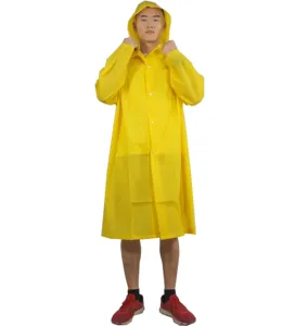 Chaqueta Impermeable Pocket Raincoat Impermeable Thickness 15mm Yellow Rain Workwear Jacket For Adults