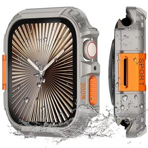 Funda Protectora Completa para <span class=keywords><strong>Apple</strong></span> Watch Ultra 49mm, Carcasa Metálica de PC a Prueba de Agua para IWatch S11 46mm, Funda Protectora Modificada Tipo Armadura - Product Image 2